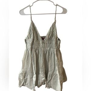 Urban Outfitters Striped Mini Dress crepe Blue and White